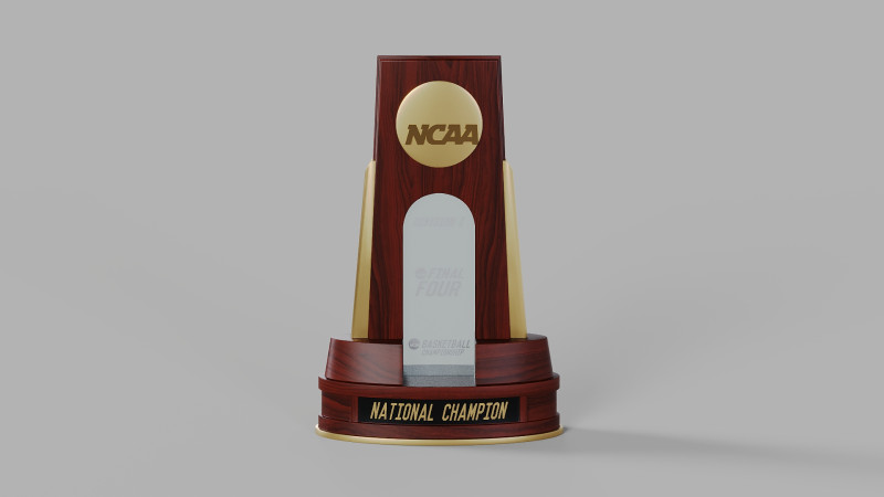College Basketball Championship Trophy Model 3D .c4d .max .obj .3ds .fbx .stl .blend