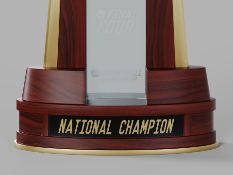 College Basketball Championship Trophy Model 3D