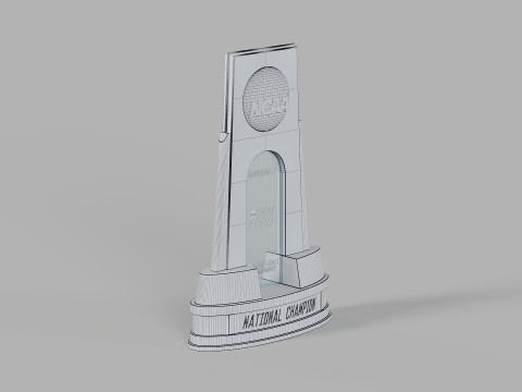 College Basketball Championship Trophy Model 3D