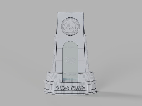 College Basketball Championship Trophy Model 3D