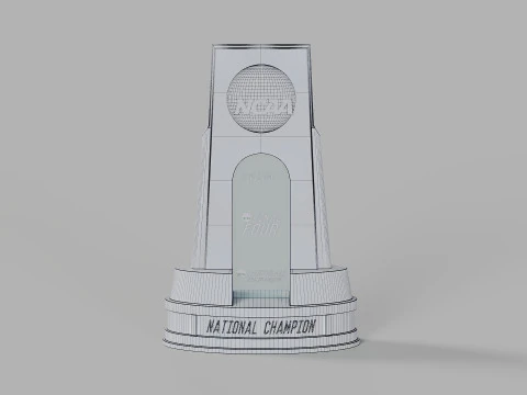 College Basketball Championship Trophy 3D Model