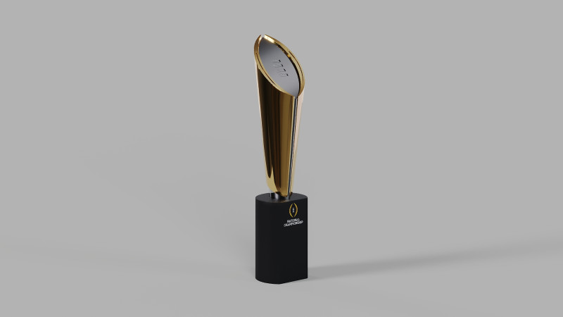 College Football Playoff National Championship Trophy 3D Модель .c4d .max .obj .3ds .fbx .stl .blend
