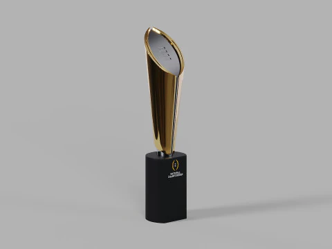 College Football Playoff National Championship Trophy 3D Model
