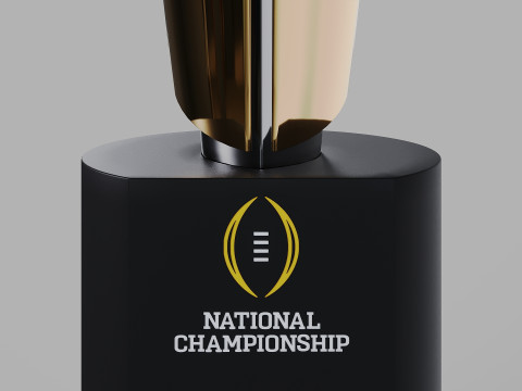 College Football Playoff National Championship Trophy 3D Модель