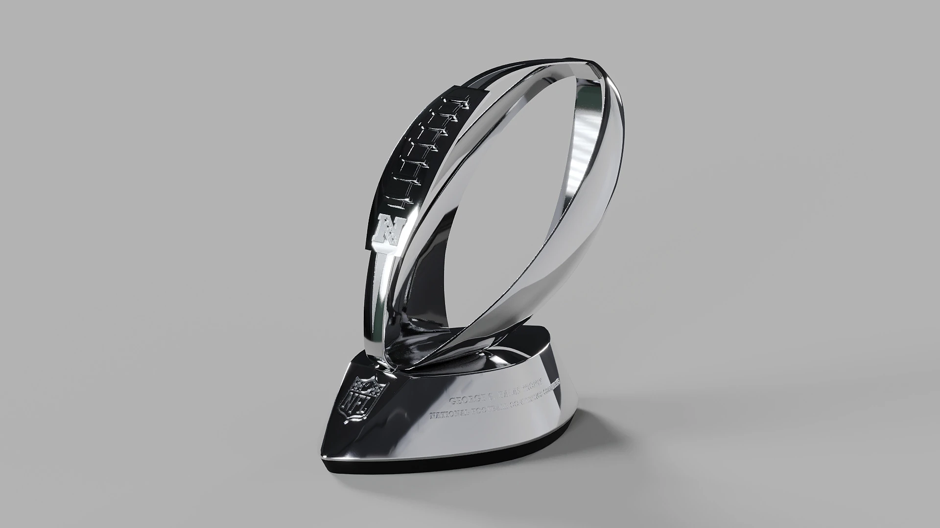 George S Halas NFC Conference Trophy 3D Model .c4d .max .obj .3ds .fbx .stl .blend 