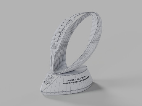 George S Halas NFC Conference Trophy Modelo 3D