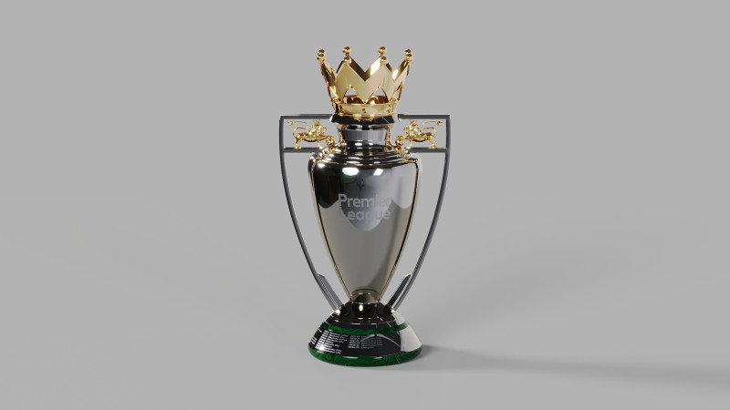 English Premier League Trophy 3D Model .c4d .max .obj .3ds .fbx .stl .blend