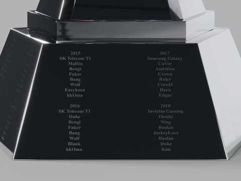 League of Legends D&uuml;nya Şampiyonası Kupası Sihirdarlar Kupası 3D Model