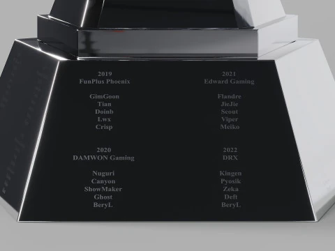 League of Legends D&uuml;nya Şampiyonası Kupası Sihirdarlar Kupası 3D Model