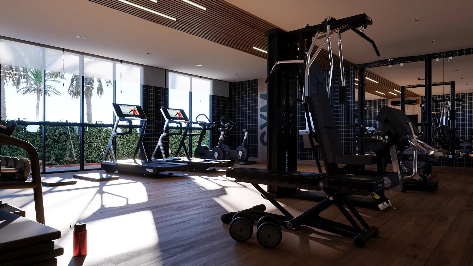 Gym Room 3D Model .c4d .max .obj .3ds .fbx .stl .blend