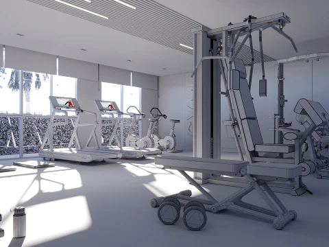Gym Room 3D Model