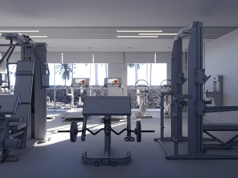 Gym Room 3D Model