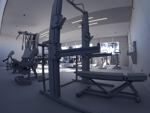 Gym Room 3D Model