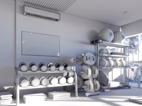 Gym Room 3D Model