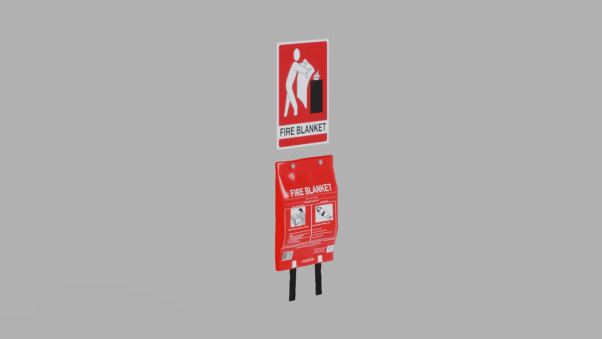 Fire Blanket 3D Model .c4d .max .obj .3ds .fbx .stl .blend 