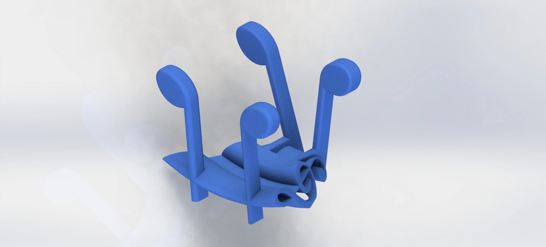 Guitar Holder Sol Nota 3D Print Model .c4d .max .obj .3ds .fbx .stl .blend