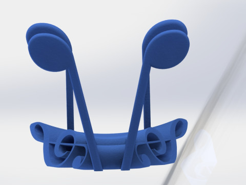 Guitar Holder Sol Nota Modelo de Impressão 3D