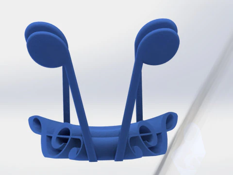 Guitar Holder Sol Nota 3D Print Model