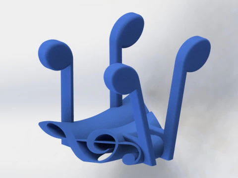 Guitar Holder Sol Nota 3D Print Model