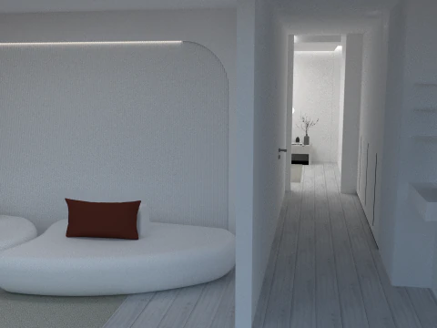 Дизайн-проект трехкомнатной квартиры из Казахстана. 3D Модель