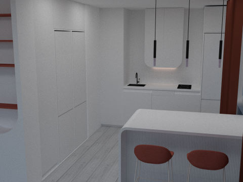 Design project for a three-room apartment from Kazakhstan Modello 3D