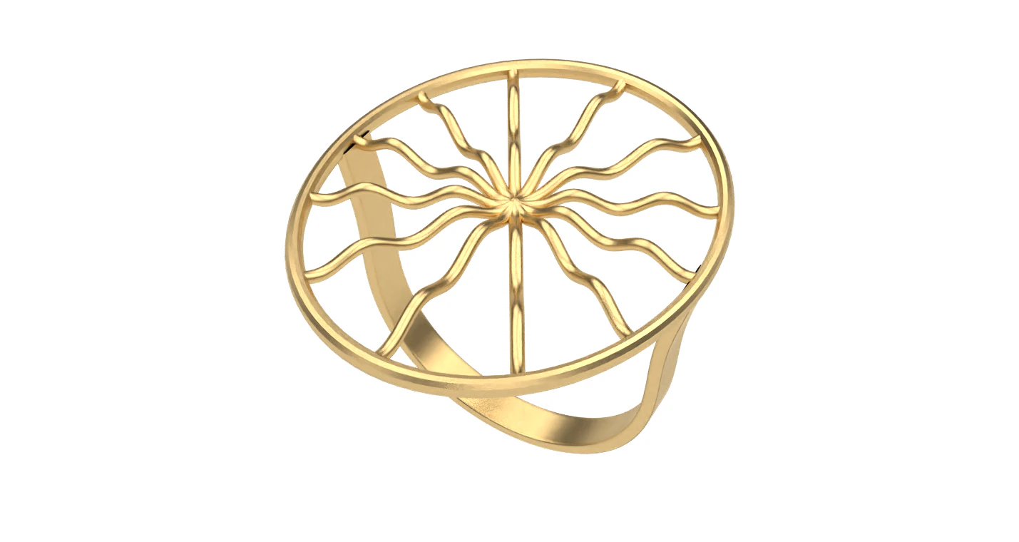 Sun Ring 3D Print Model .c4d .max .obj .3ds .fbx .stl .blend 