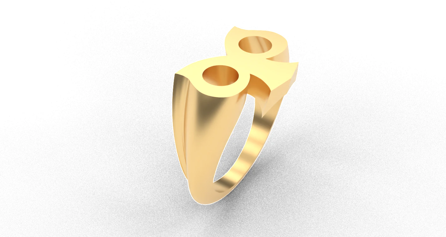 Owl Ring - Printable STL 3D Print Model .c4d .max .obj .3ds .fbx .stl .blend 