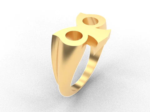 Anel Coruja - STL para impress&atilde;o Modelo de Impressão 3D