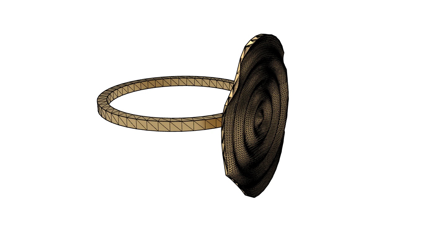 RING - WAVES 3D Print Model .c4d .max .obj .3ds .fbx .stl .blend 