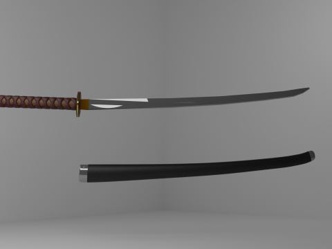 Katana with Sheath Modelo 3D