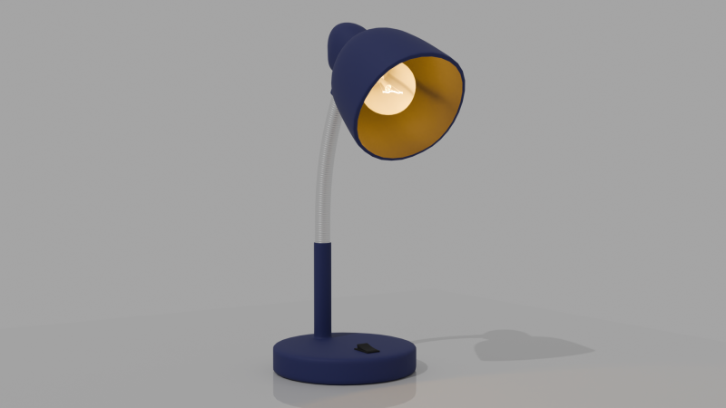 Blue Desk Lamp 3Dモデル .c4d .max .obj .3ds .fbx .stl .blend 