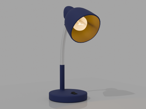 Blue Desk Lamp 3D Model