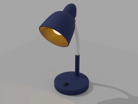 Blue Desk Lamp 3D Model