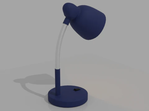 Blue Desk Lamp 3D Model