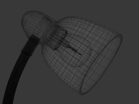 Blue Desk Lamp 3D Model