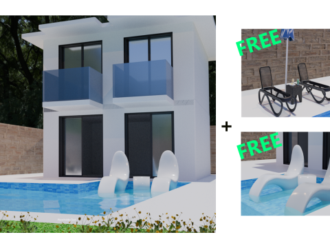 VILLA DACHA 3D 模型