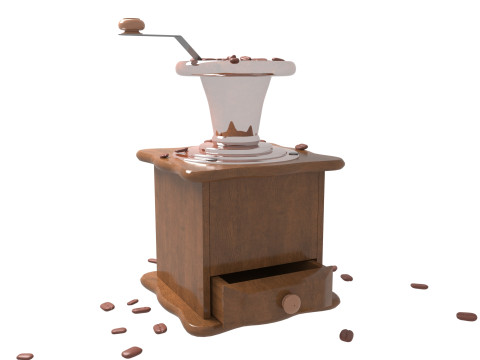 Manual coffee grinder Model 3D