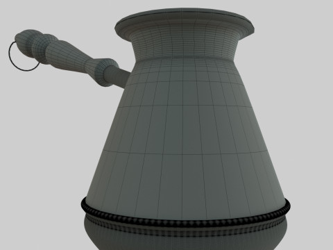 Old copper pot for coffee Cezve 3Dモデル