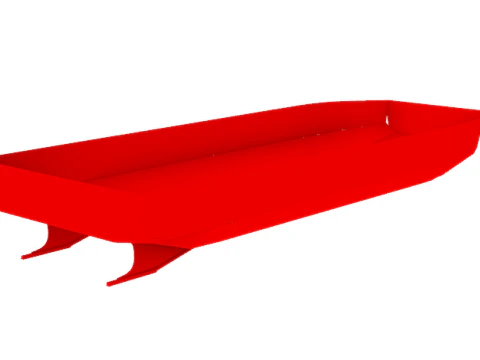 Casco de Barcaza para transporte Modelo 3D