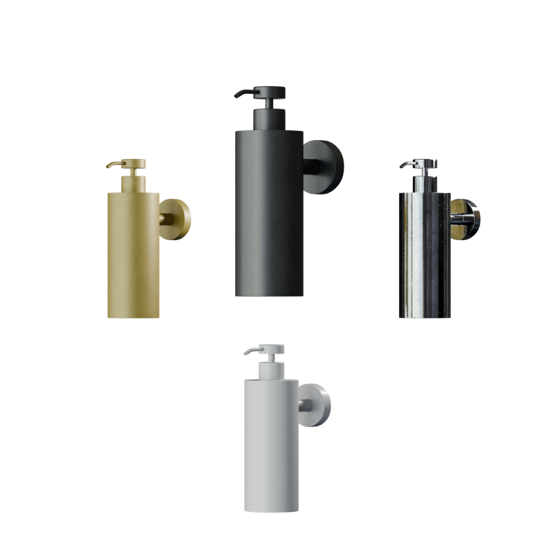 LUXE MATTE BLACK WALL MOUNTED SOAP DISPENSER 3D Model .c4d .max .obj .3ds .fbx .stl .blend 