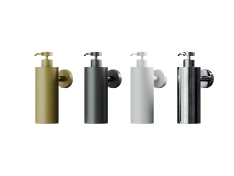 DISPENSER DI SAPONE DA PARETE NERO OPACO DI LUSSO Modello 3D