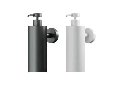 DISPENSER DI SAPONE DA PARETE NERO OPACO DI LUSSO Modello 3D