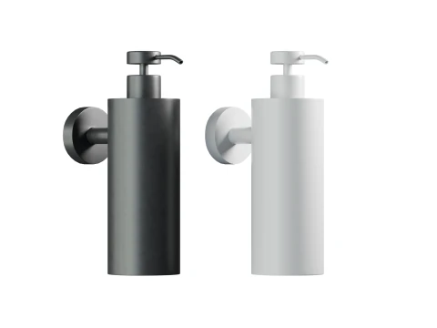DISPENSER DI SAPONE DA PARETE NERO OPACO DI LUSSO Modello 3D