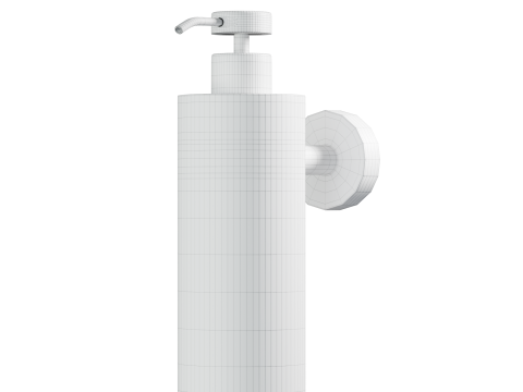 LUXE MATTE BLACK WALL MOUNTED SOAP DISPENSER 3D Model