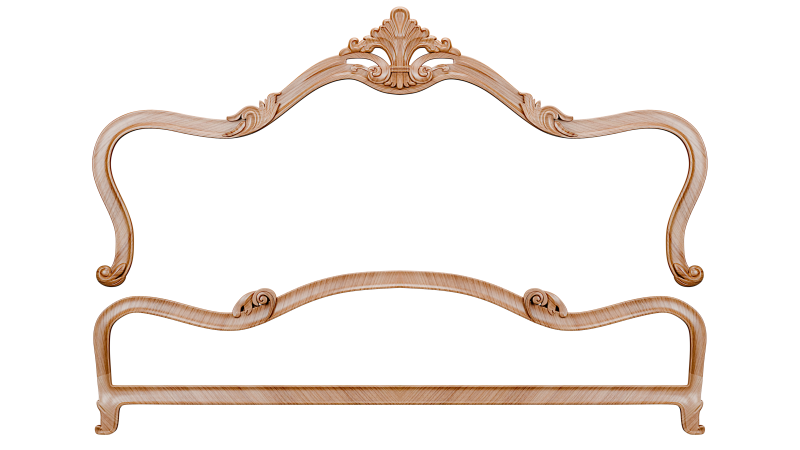 Neoclassic bed decoration 3Dモデル .c4d .max .obj .3ds .fbx .stl .blend