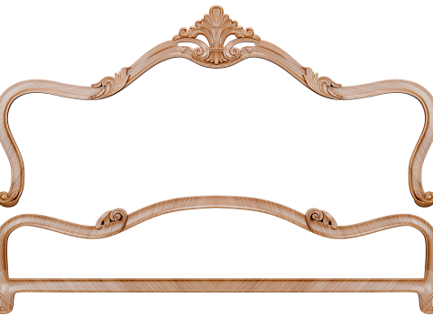 Neoclassic bed decoration 3D मॉडल
