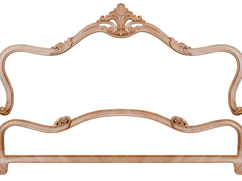 Neoclassic bed decoration 3D Model