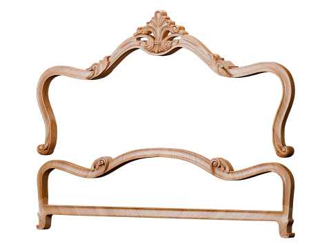 Neoclassic bed decoration 3D Model
