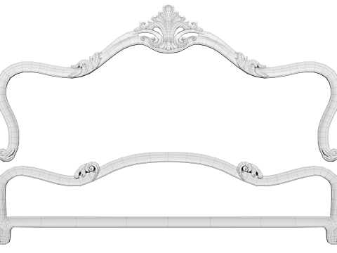 Neoclassic bed decoration 3Dモデル