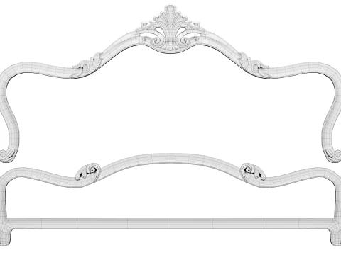 Neoclassic bed decoration 3D Model